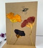 Handmade Real Pressed Flower, Greeting Card, Nasturtiums, Birthday - Image 2