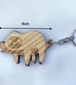 Sloth Keychain - Wood Sloth Keyring with Gift Bag - Image 2