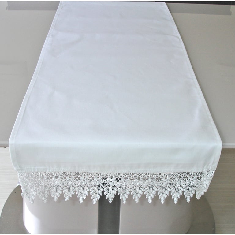 Home Altar Cloth Tablecloth White Lace Church Runner Tray Cloth 2 Metre x 50cm
