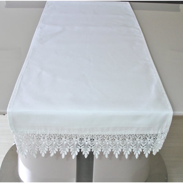 Home Altar Cloth Tablecloth White Lace Church Runner Tray Cloth 2 Metre x 50cm