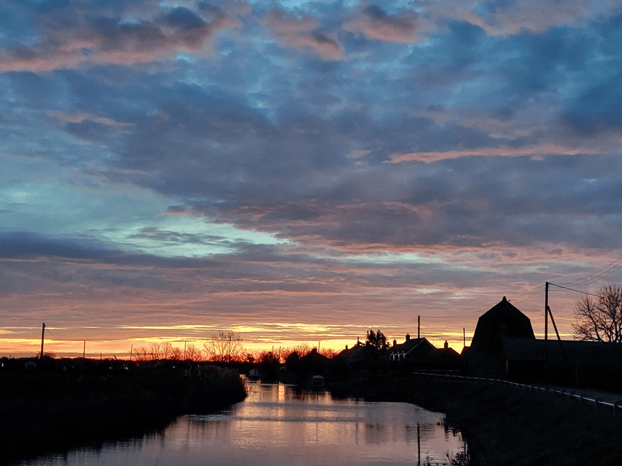 A4 Print Sunrise In Norfolk Fens March 2026