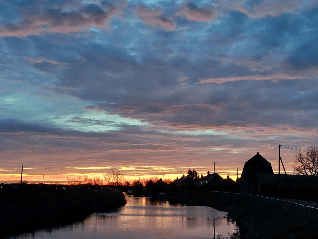 A4 Print Sunrise In Norfolk Fens March 2026