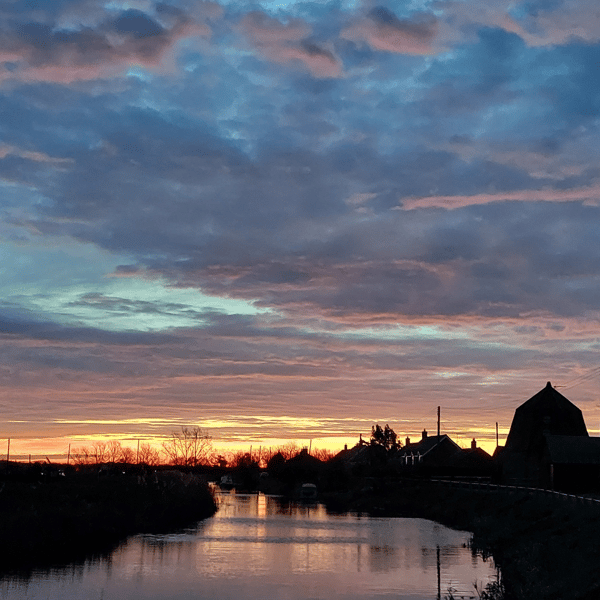 A4 Print Sunrise In Norfolk Fens March 2026