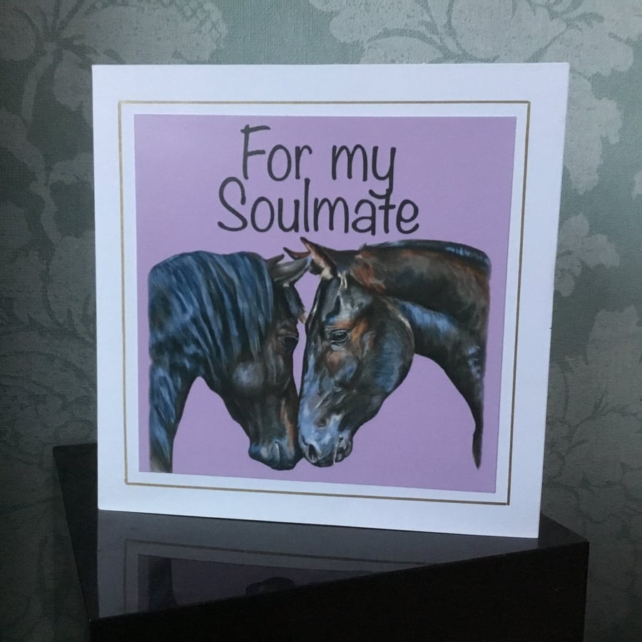 Soulmate Greetings Card - Valentines, Anniversary