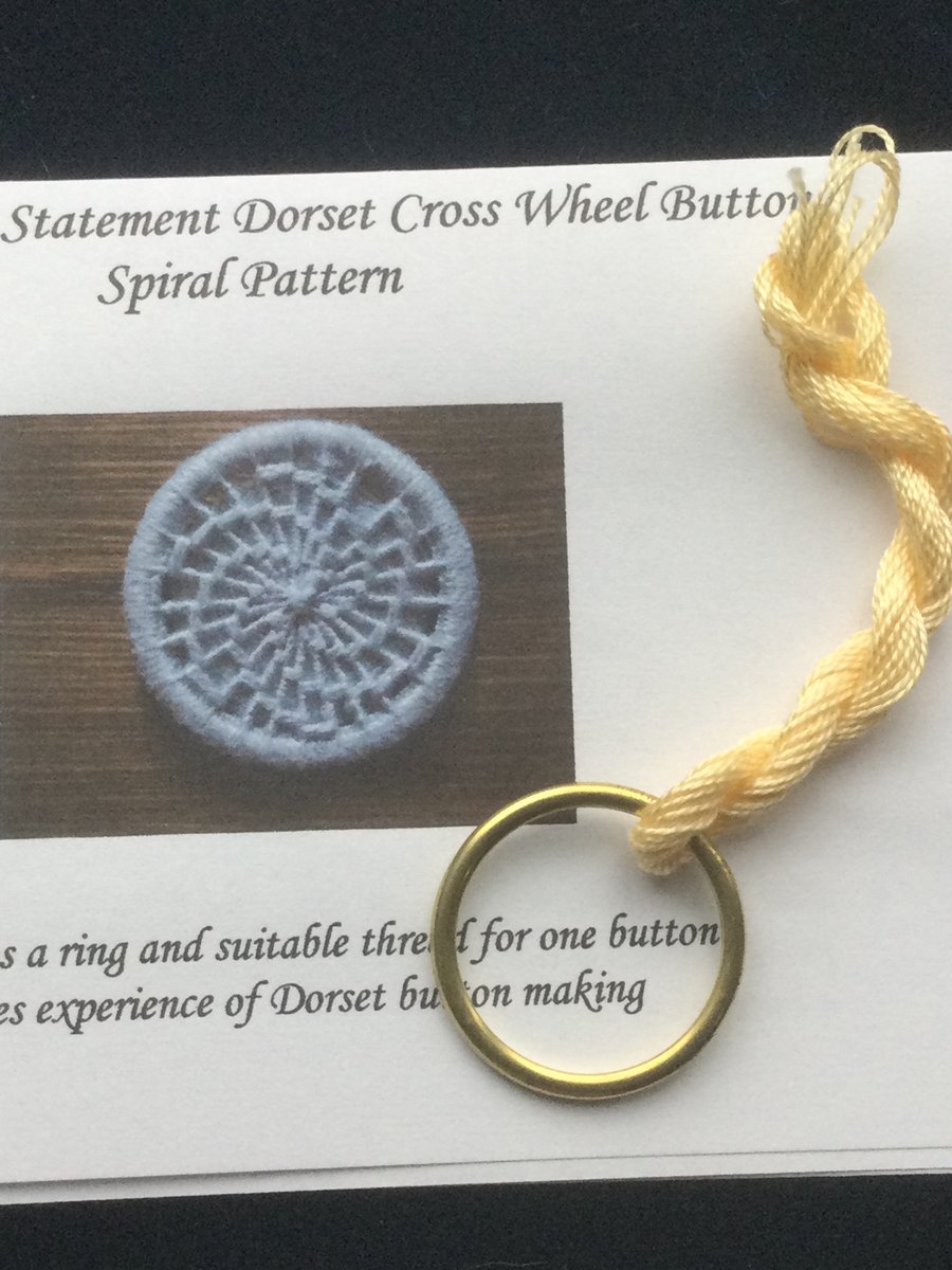 Kit to Make a Statement Dorset Button, Spiral Design, Cream