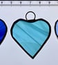 Stained glass small heart, BLUE variations - Image 2