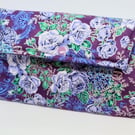 Silver roses clutch bag 638K