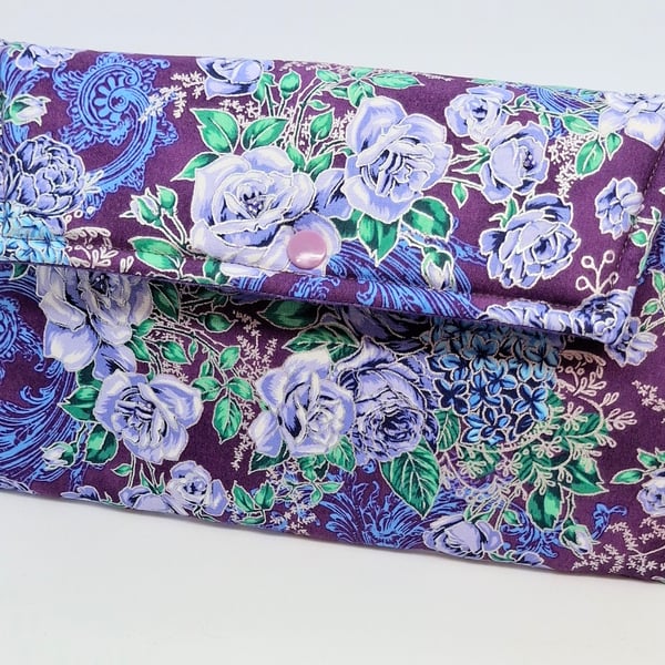 Silver roses clutch bag 638K