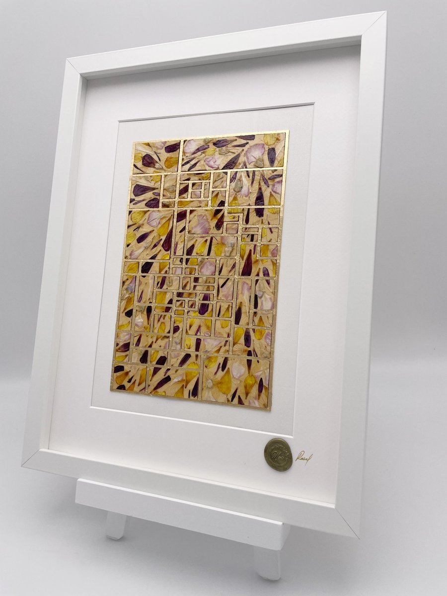 Bodnant Garden - Pressed Flower Geometric Art - Mondrian Collection