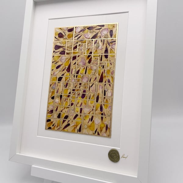 Bodnant Garden - Pressed Flower Geometric Art - Mondrian Collection