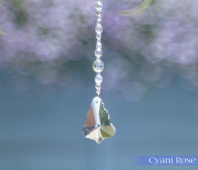 Suncatcher handmade clear hanging decoration with baroque prism