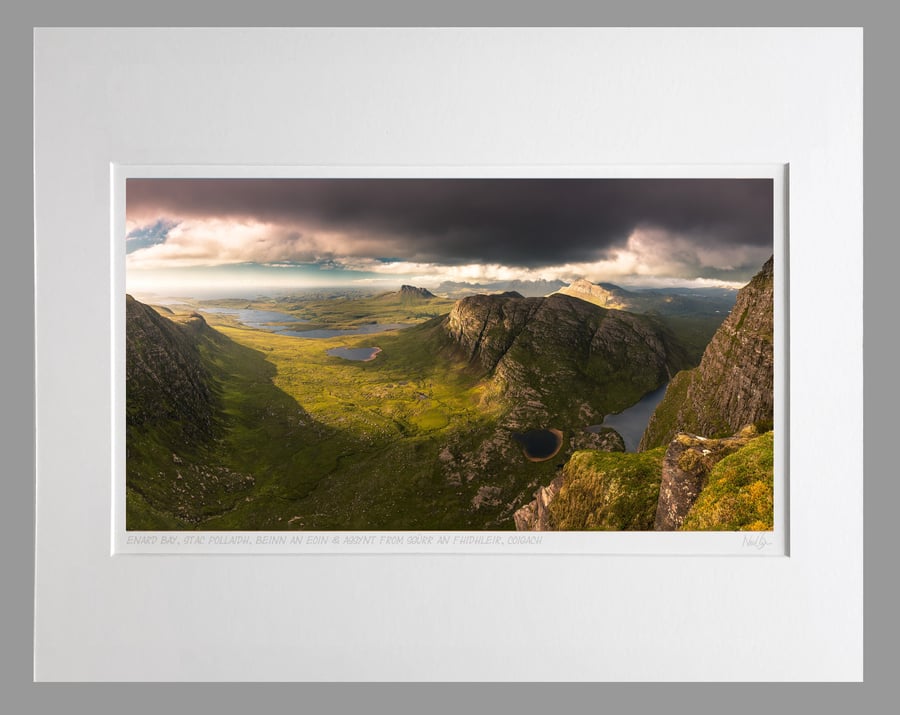 Assynt, Inverpolly & Coigach frm Sgurr an Fhidhleir - A3(50x40cm) Unframed Print