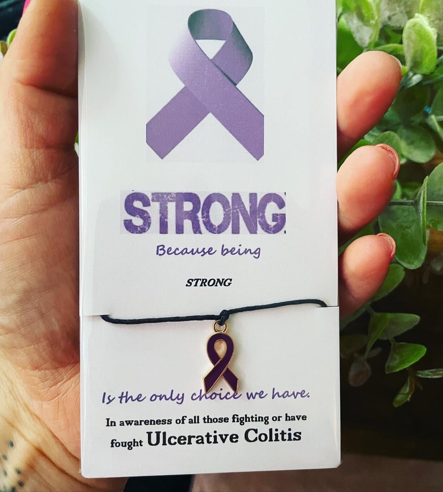 Ulcerative colitis wish bracelet gift for ladies awareness bracelet 