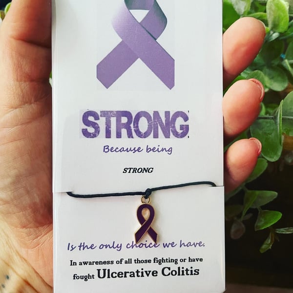 Ulcerative colitis wish bracelet gift for ladies awareness bracelet 
