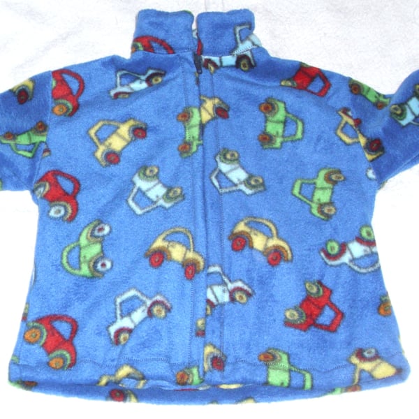 Cars blue fleece jacket, age 2 to 3