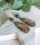 Earrings, Sterling Silver and Copper Droppers with Sodalite Gemstones - Image 4