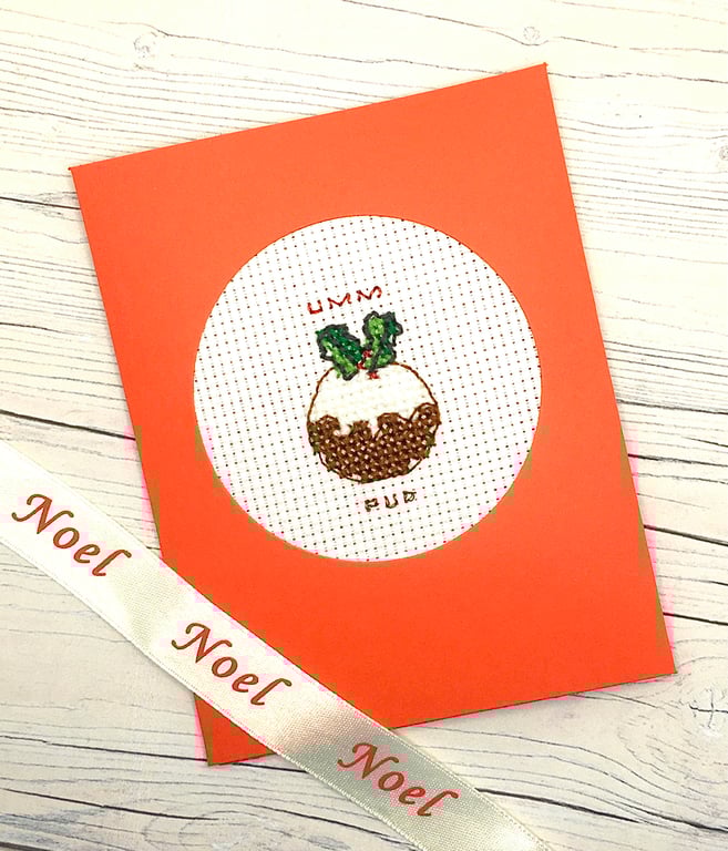 Christmas Umm Pud Cross Stitch Card
