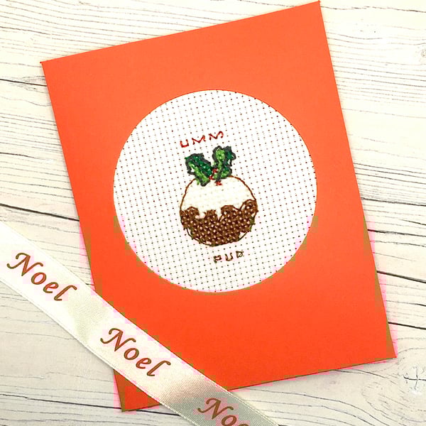 Christmas Umm Pud Cross Stitch Card