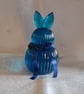 Little Blue coloured Spring Bunny Ornament - Resin - Image 5