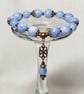 Blue Lace Agate & Bronze Bracelet
