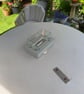 Handcrafted Concrete Tabletop Fire with Glass Surround – 14 x 8 Inch  - Image 2