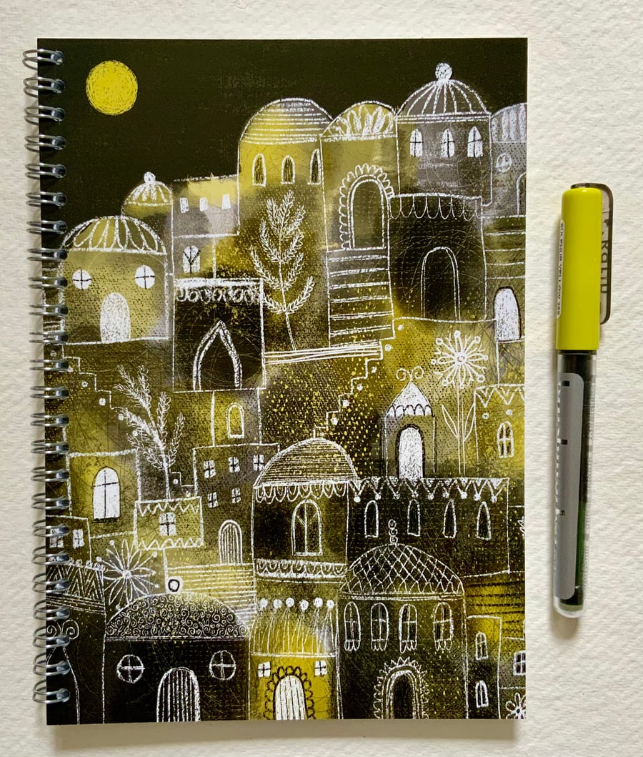 Illuminated City, Notebook, Journal