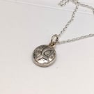 Silver mermaid money coin pendant 