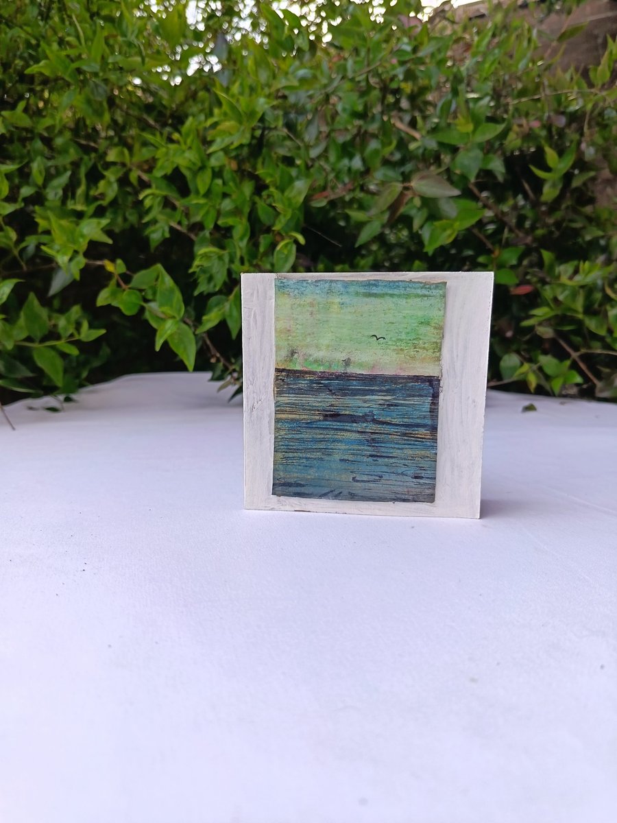 Shabby chic seascape in pastels 