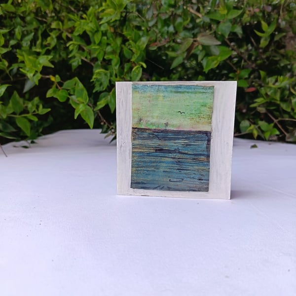 Shabby chic seascape in pastels 