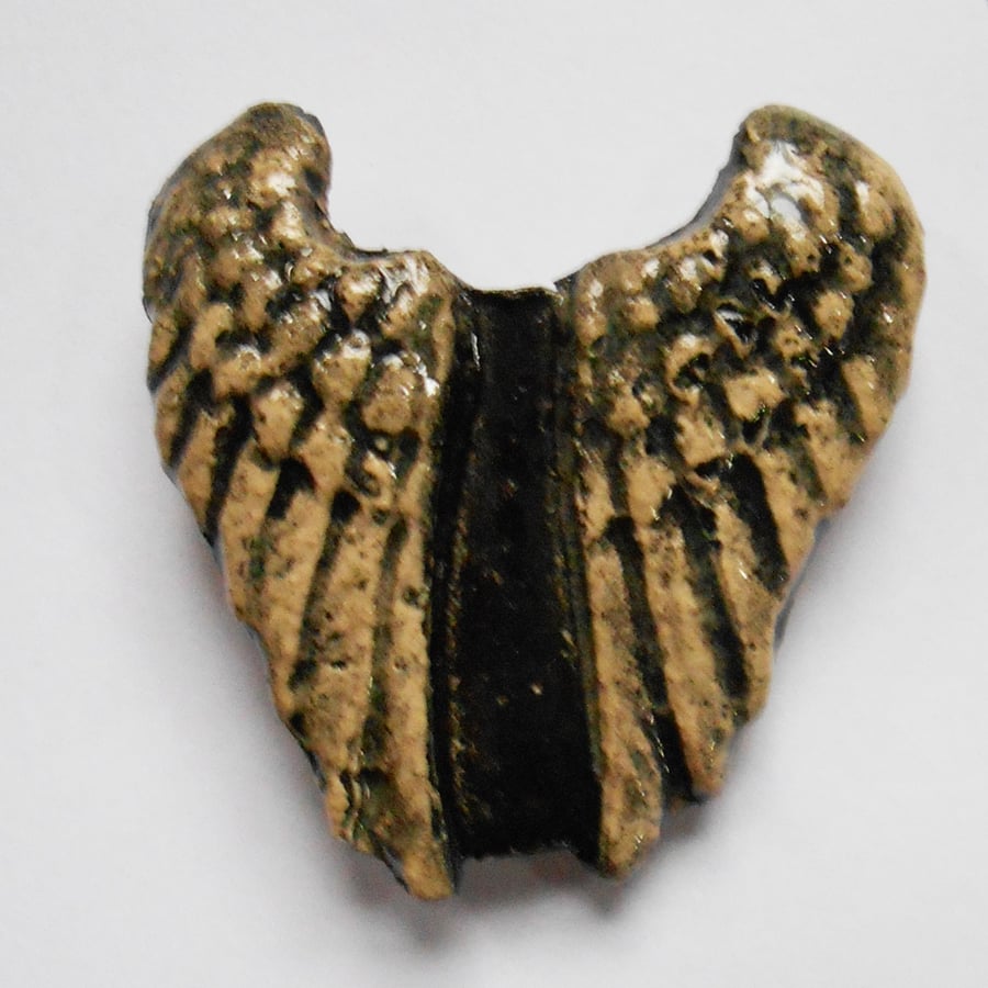 Angel Wing Ceramic brooches.
