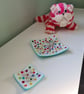 Fused glass spotty dish set - Image 4