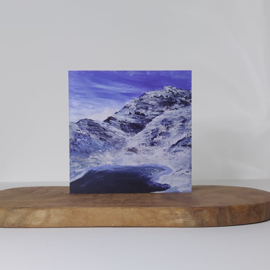 Yr Wyddfa,Snowdon North Wales, Winter Landscape Printed from Original Arkwork