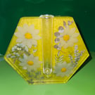 Hexagan yellow flower with vase