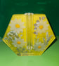 Hexagan yellow flower with vase