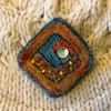 Diamond Shape Merino Wool Brooch 