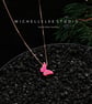 Pink Butterfly With 925 Sterling Silver Necklace - Image 5