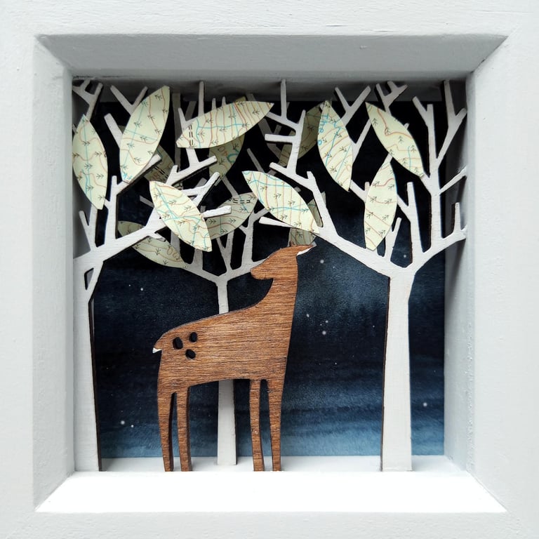 Deer in the Forest Picture, Enchanted Forest, Woodland Scene, British Wildlife