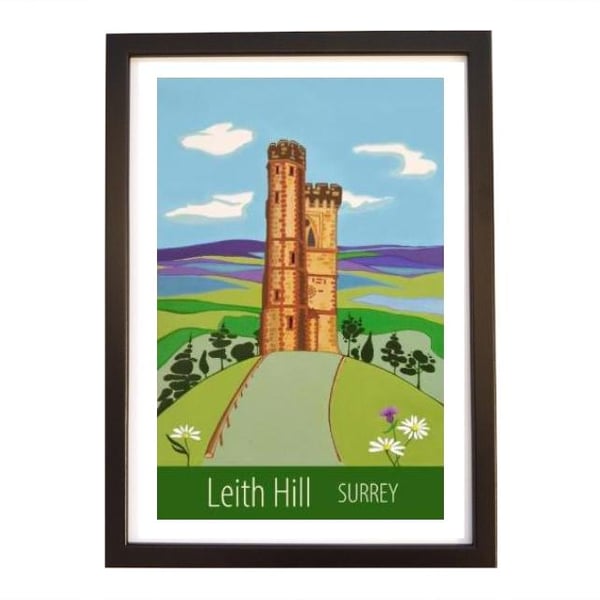 Leith Hill travel poster print by Susie West