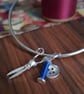 Sewing Bracelet with Silver Scissors, Bobbin & Button Charms - Image 3