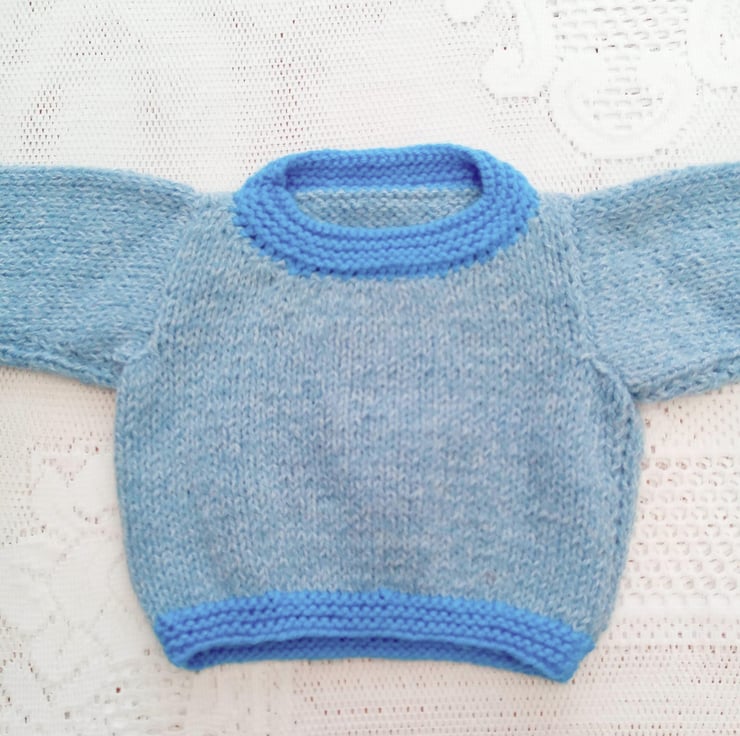 Baby's Knitted Aran Weight Jumper, Gift Ideas f... - Folksy