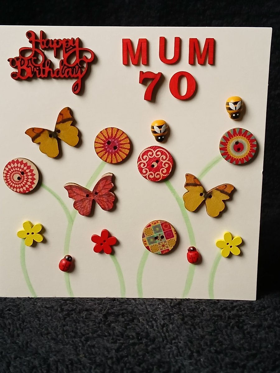 Mum 70th birthday card 