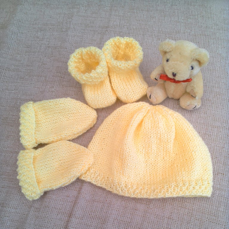 3 Piece Hat Set for Baby, Baby Hat, Baby Shower Gift, Gift Ideas for Baby
