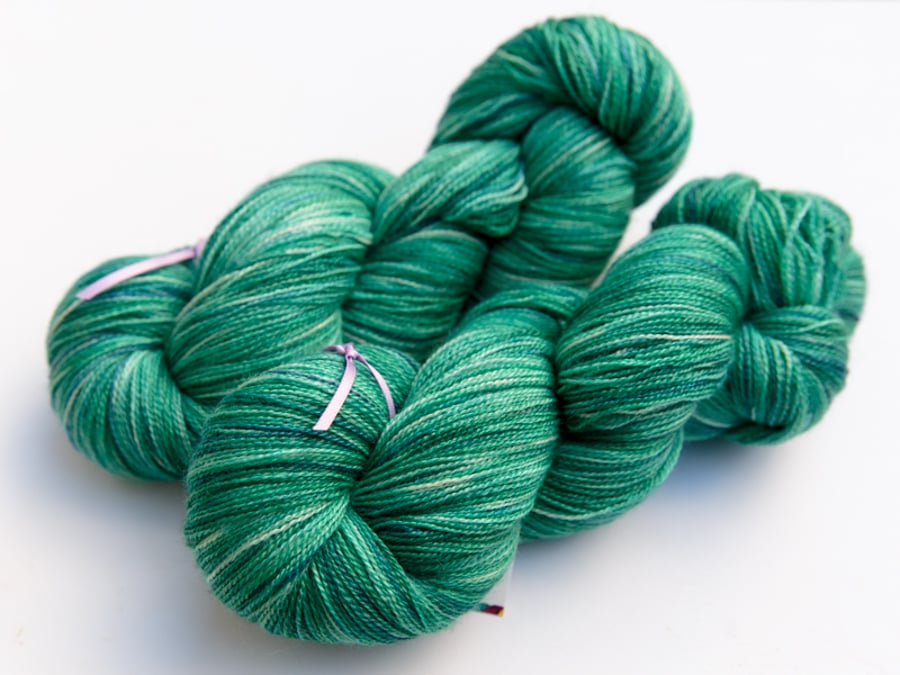 SALE: Hot Springs - Silky Superwash Bluefaced Leicester laceweight yarn
