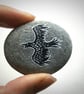 Hand Painted Raven Pebble - MADE TO ORDER - Image 3