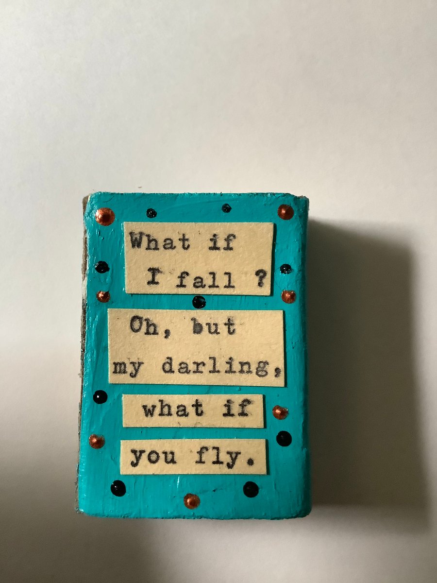 Mixed media vintage matchbox. Dancer. Ballerina. What if I fall?