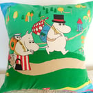 Vintage Moomin fabric cushion