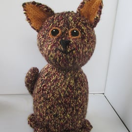 Gemma the Tortoiseshell Cat Doorstop (hand knitted)