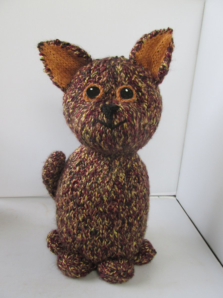 Gemma the Tortoiseshell Cat Doorstop (hand knit... Folksy