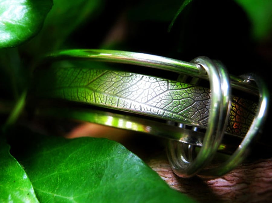 Custom Triple Bangle - Personalised Silver