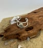 Handmade sterling silver and sea glass ring